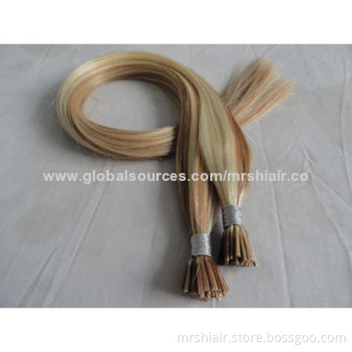 18-Inch Straight 100g (1g Per Strand Piano Color 10#/613# I-Tip Hair Extensions